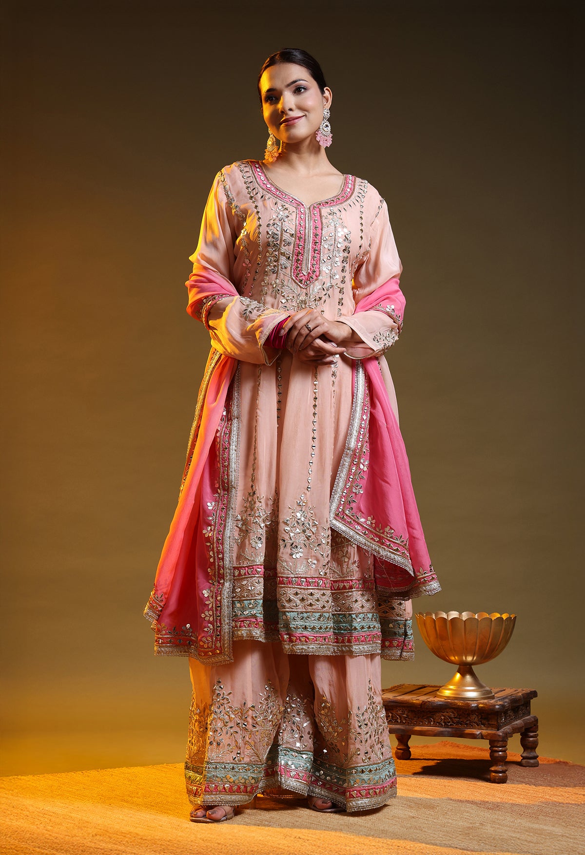 Pink Sharara Set