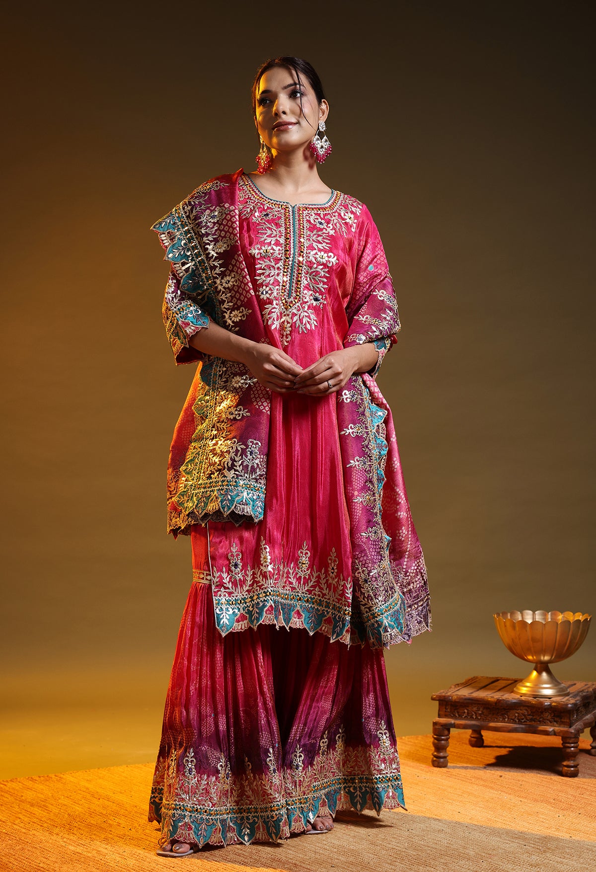 Pink Gharara Set