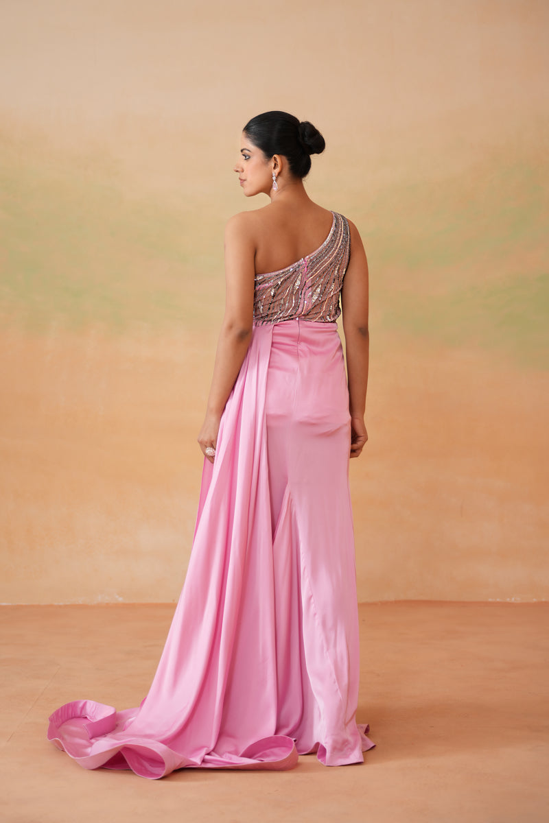 Pink Embroidered Gown