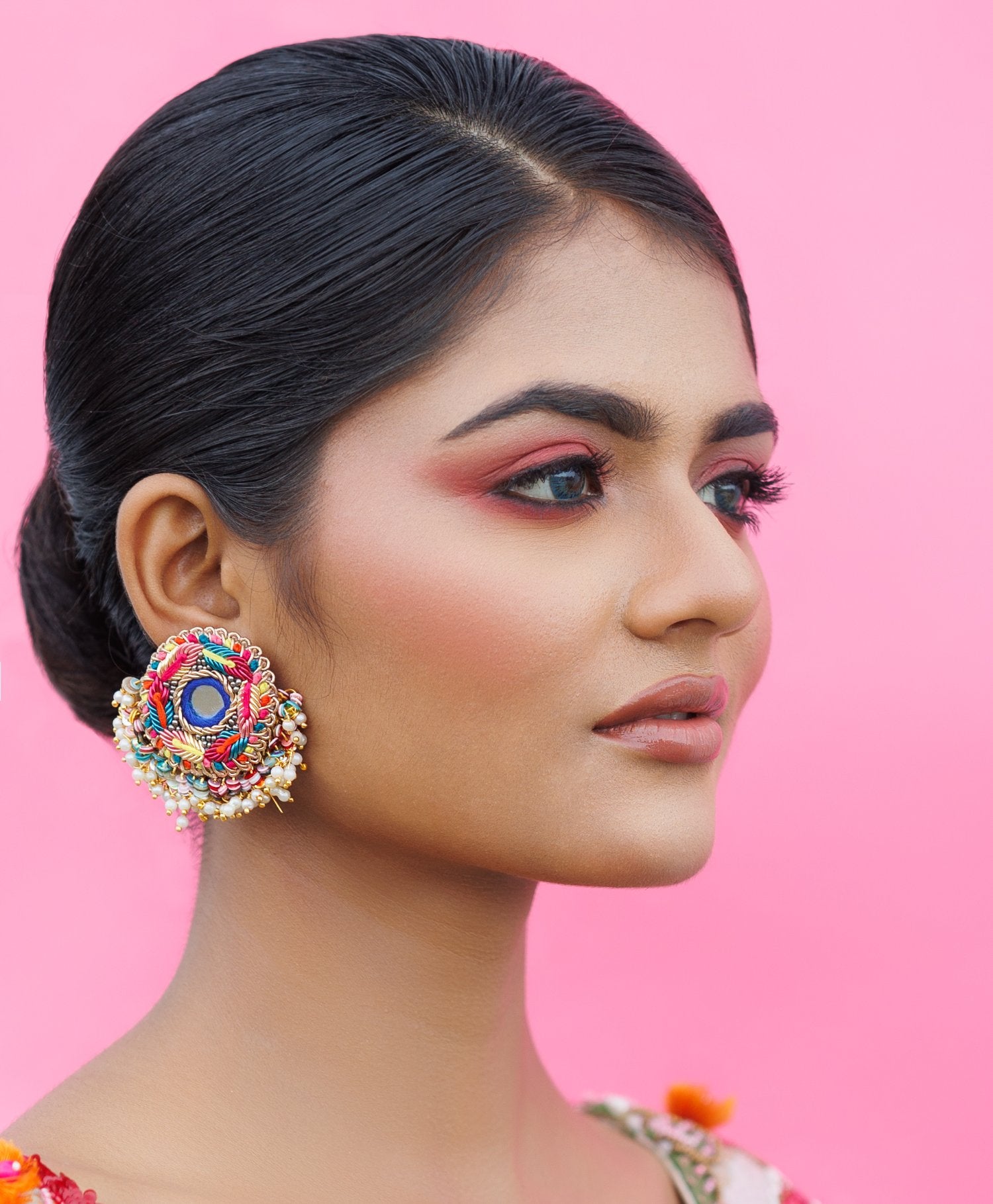 Allure With Multi-Colour Dabka Stud