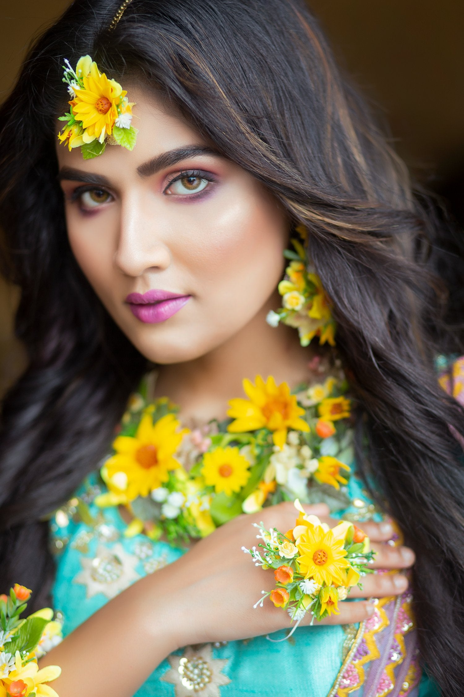 Sunflower Artificial Flower Elegance Tikka
