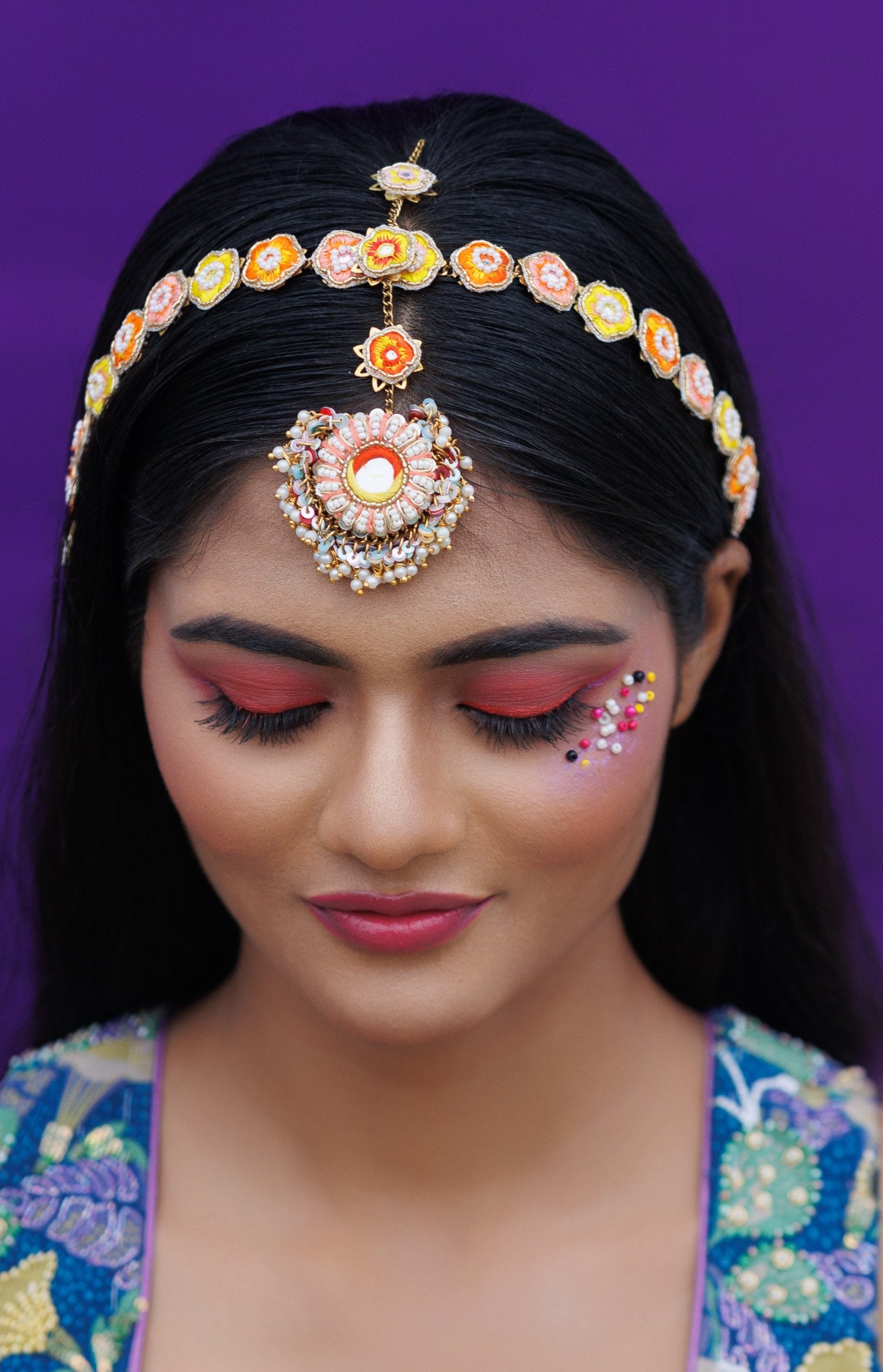 Anarkali Mangtikka Buti Work Sheespatti