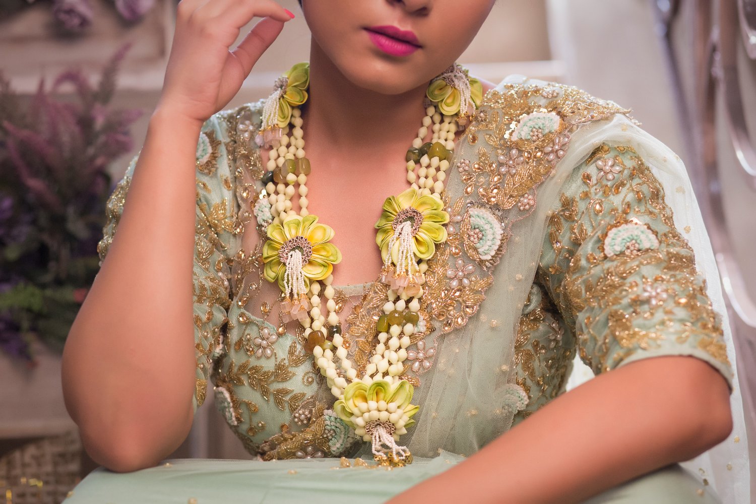 Pistachio Greenish Yelow Necklace