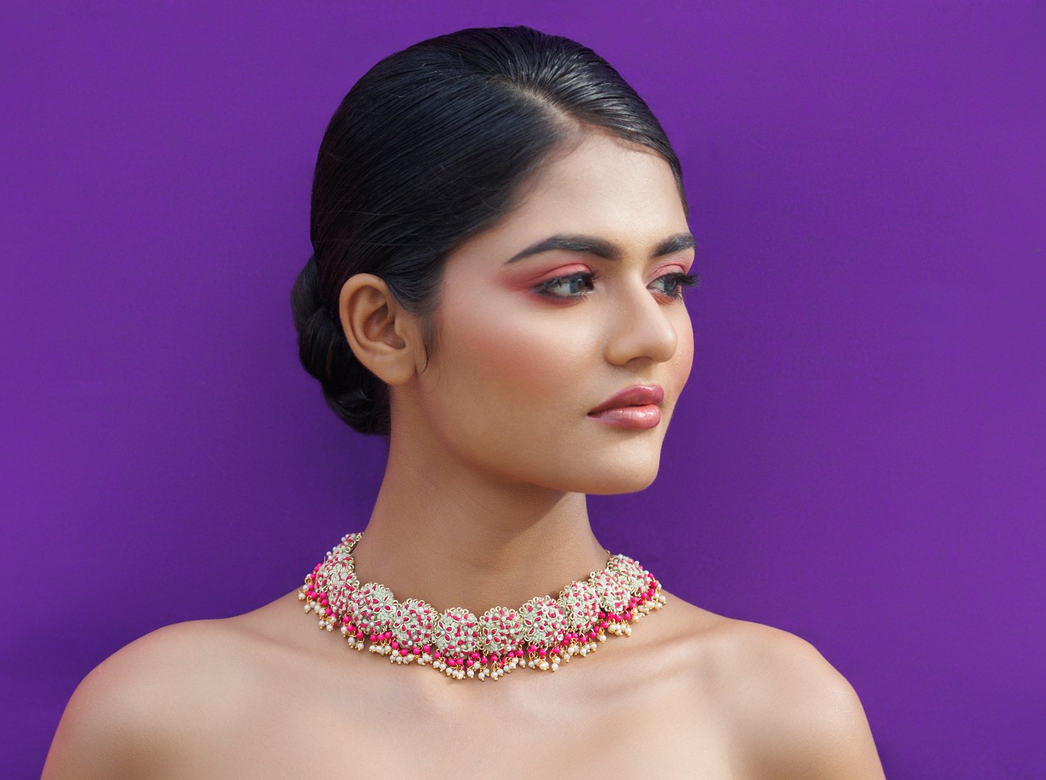 Sequence Embroidery With Ghungroo Choker