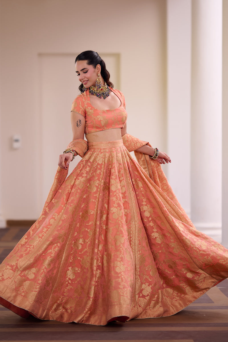SAFAA KESAR RASMALAI LEHENGA