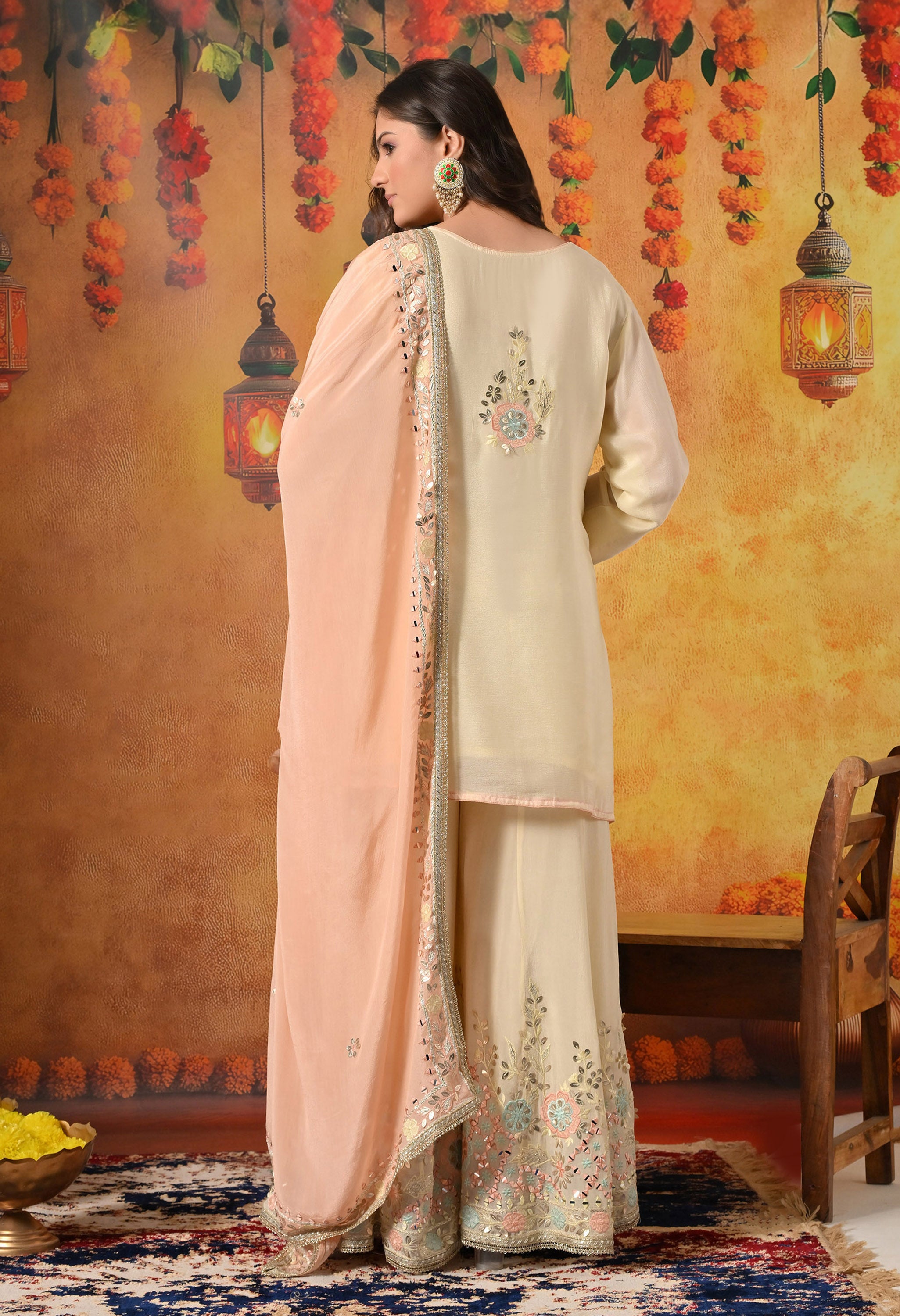 Yellow Sharara Set