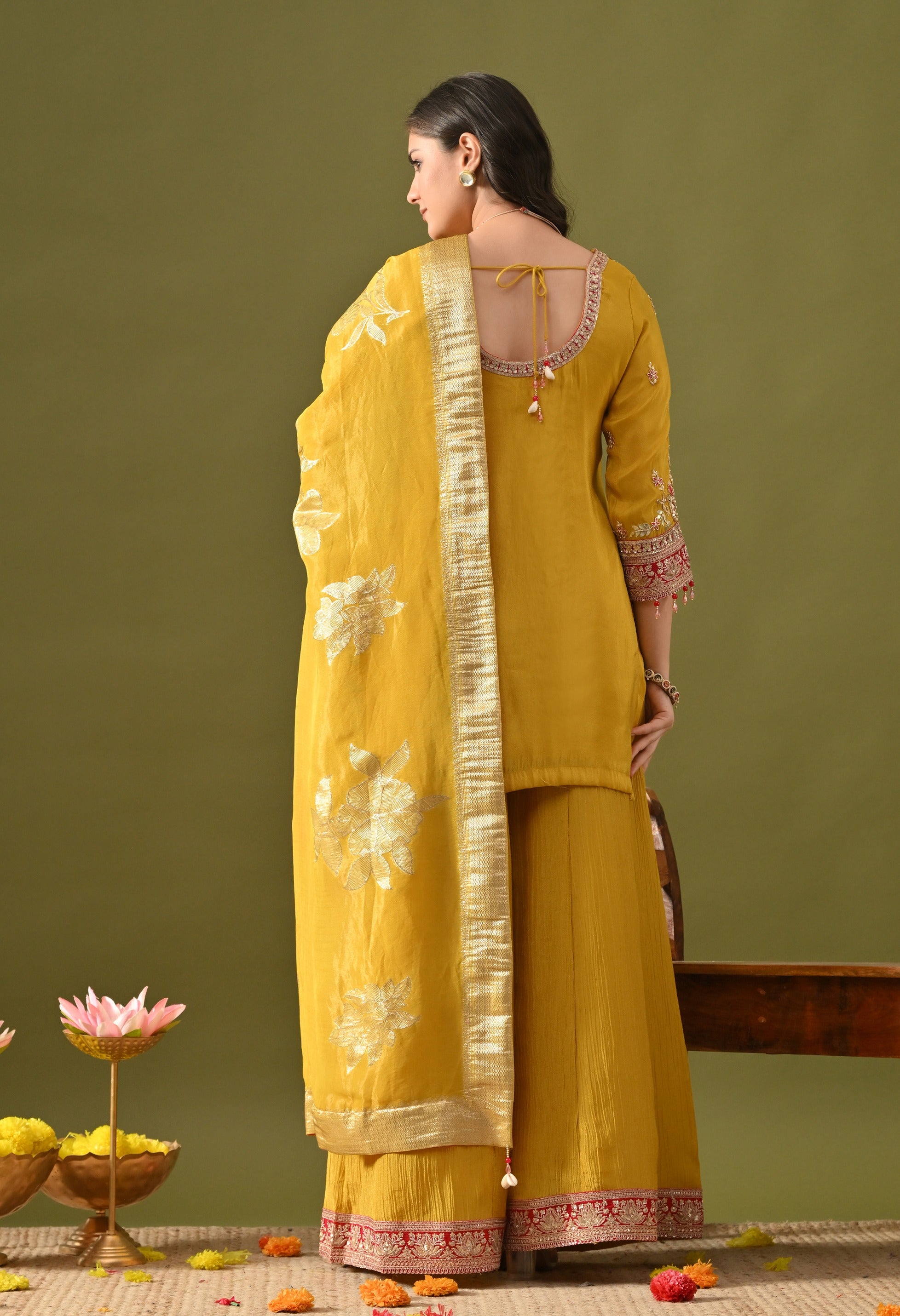 Yellow Sharara Set