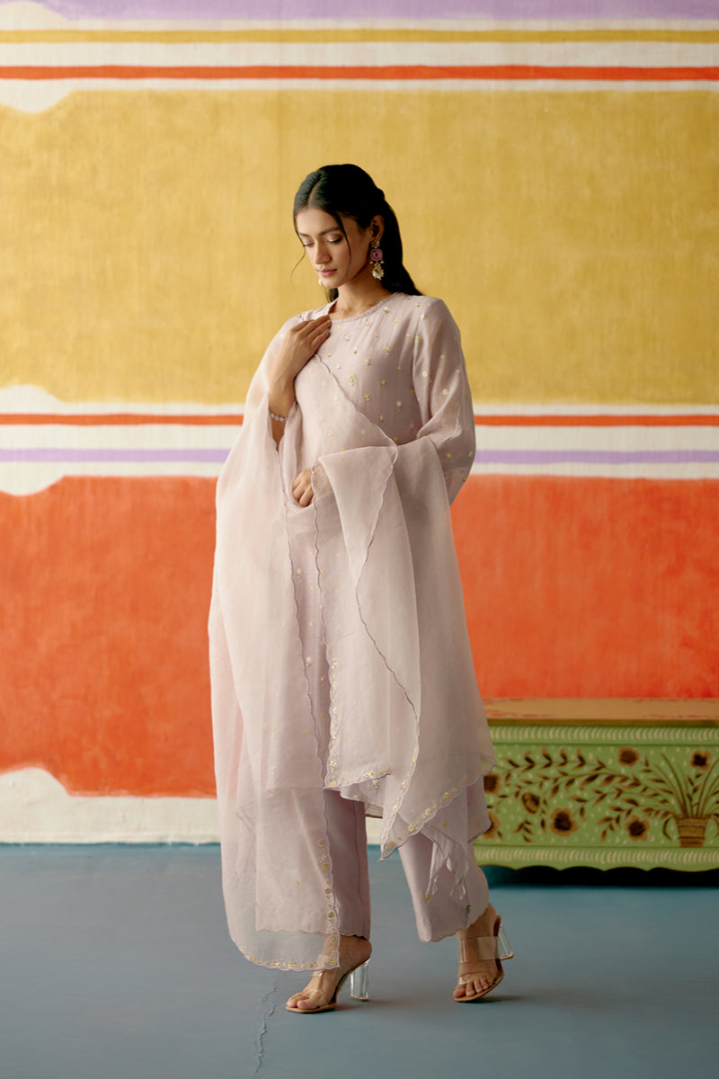 Kamal Frill Long Kurta Set
