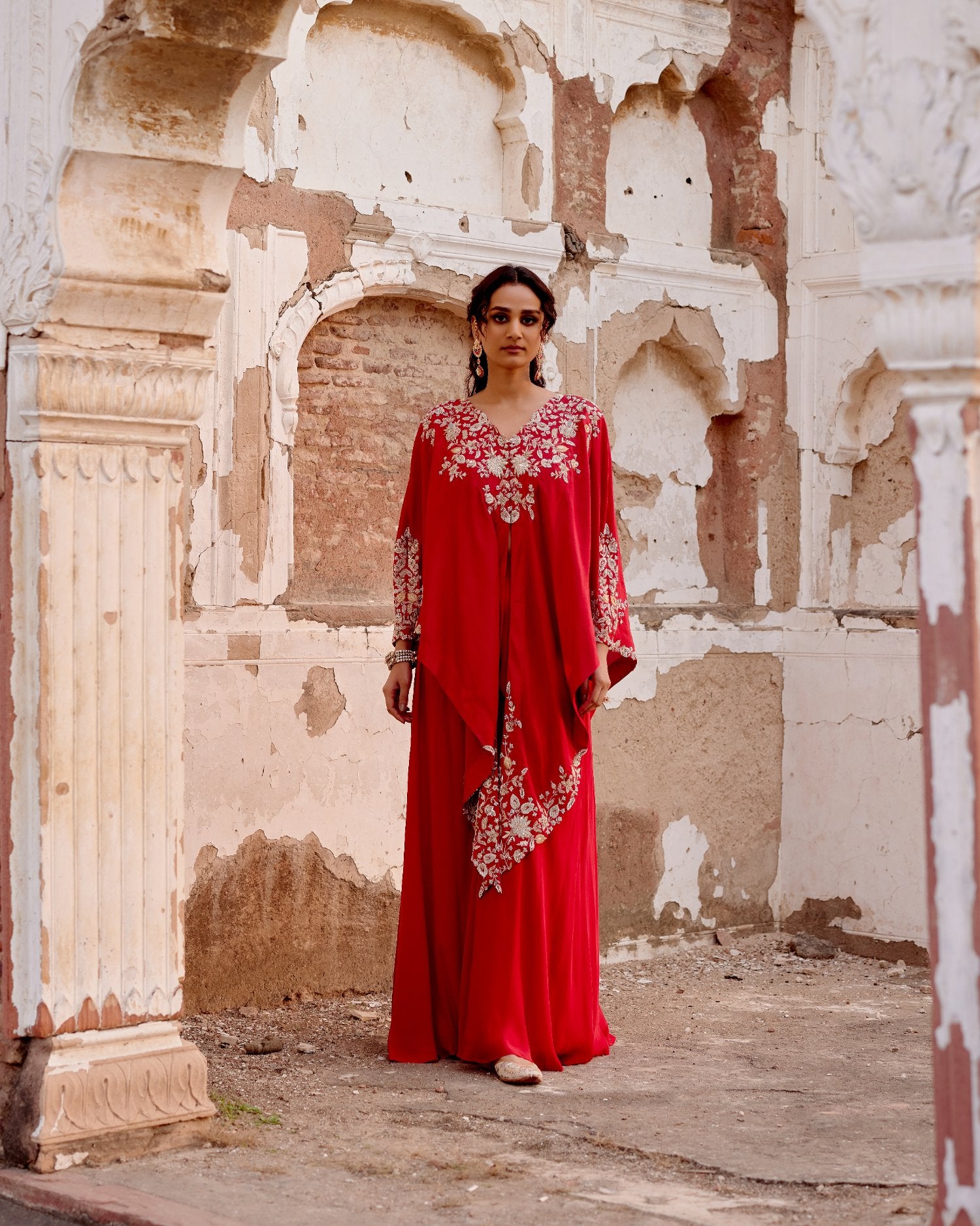 Signature Asymetrical Kaftan With Pants