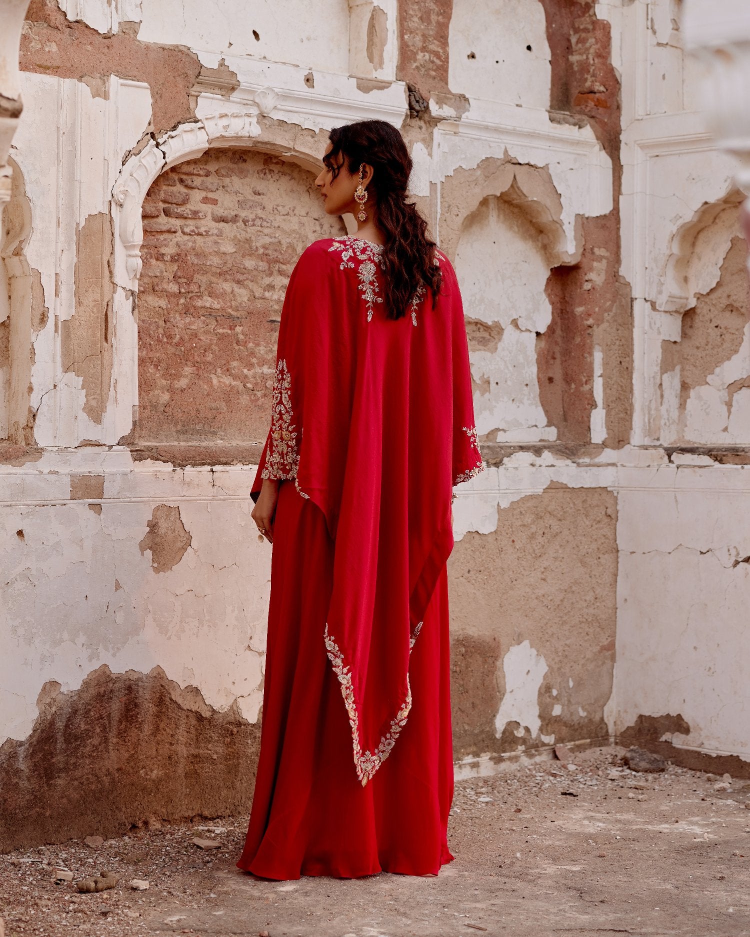 Signature Asymetrical Kaftan With Pants