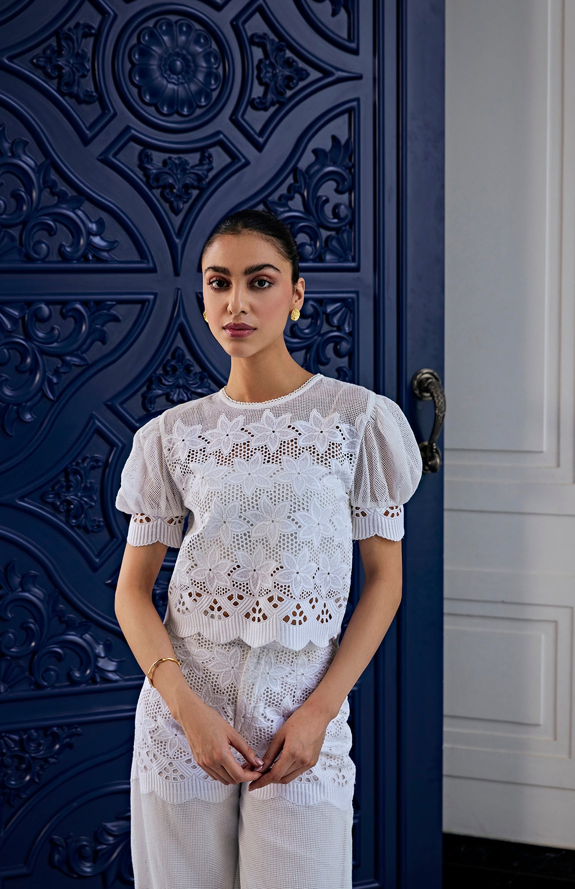 Lace Mesh Pant & Top Set