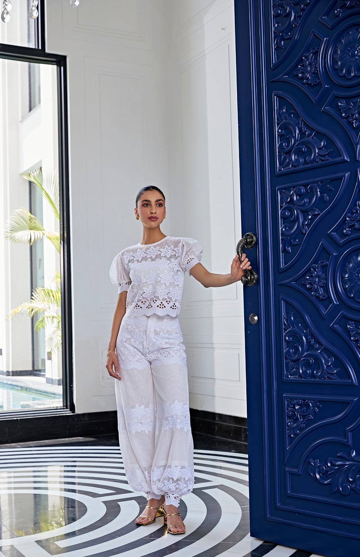 Lace Mesh Pant & Top Set