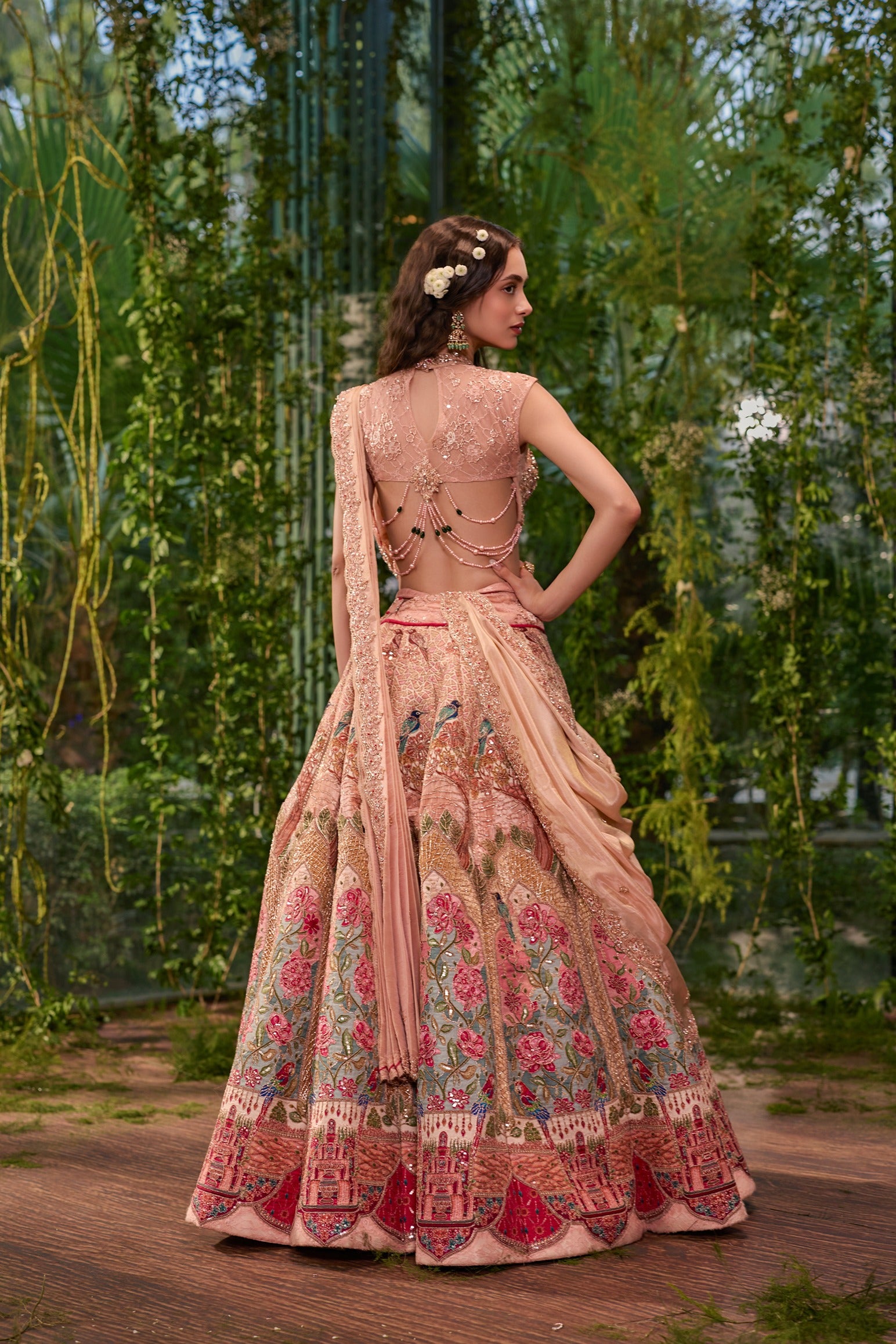 Gulnaar- The Rose Garden Lehenga