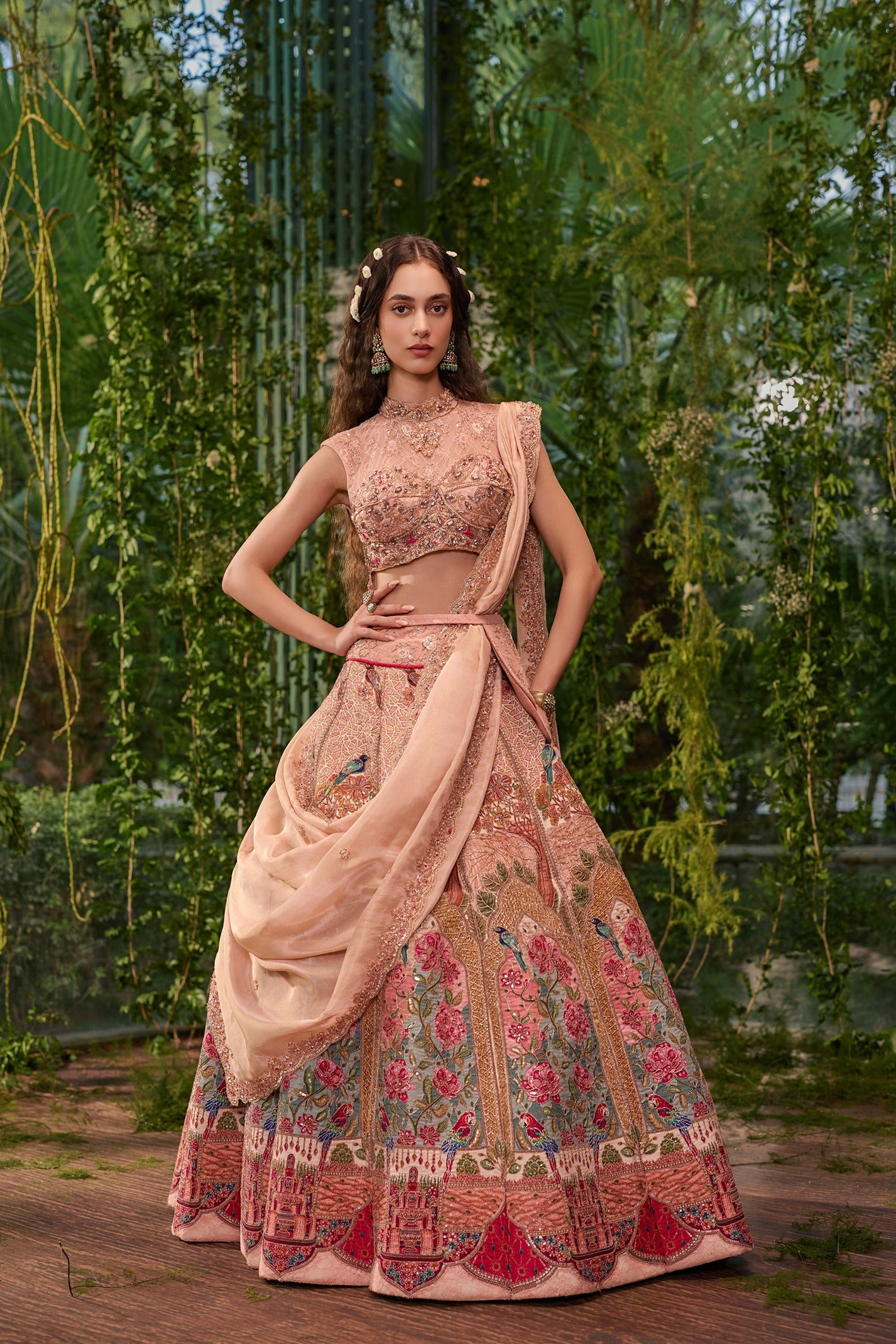 Gulnaar- The Rose Garden Lehenga