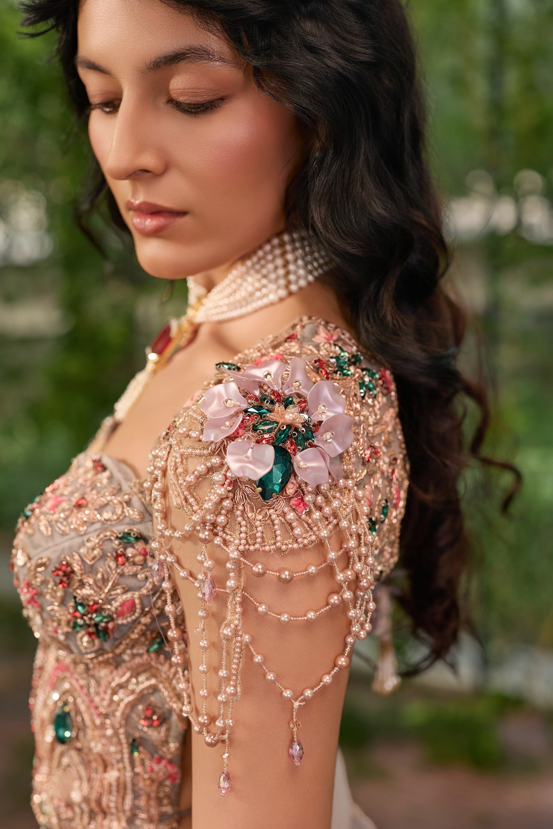 Rajsi Mayura - The Enchanted Grey Lehenga