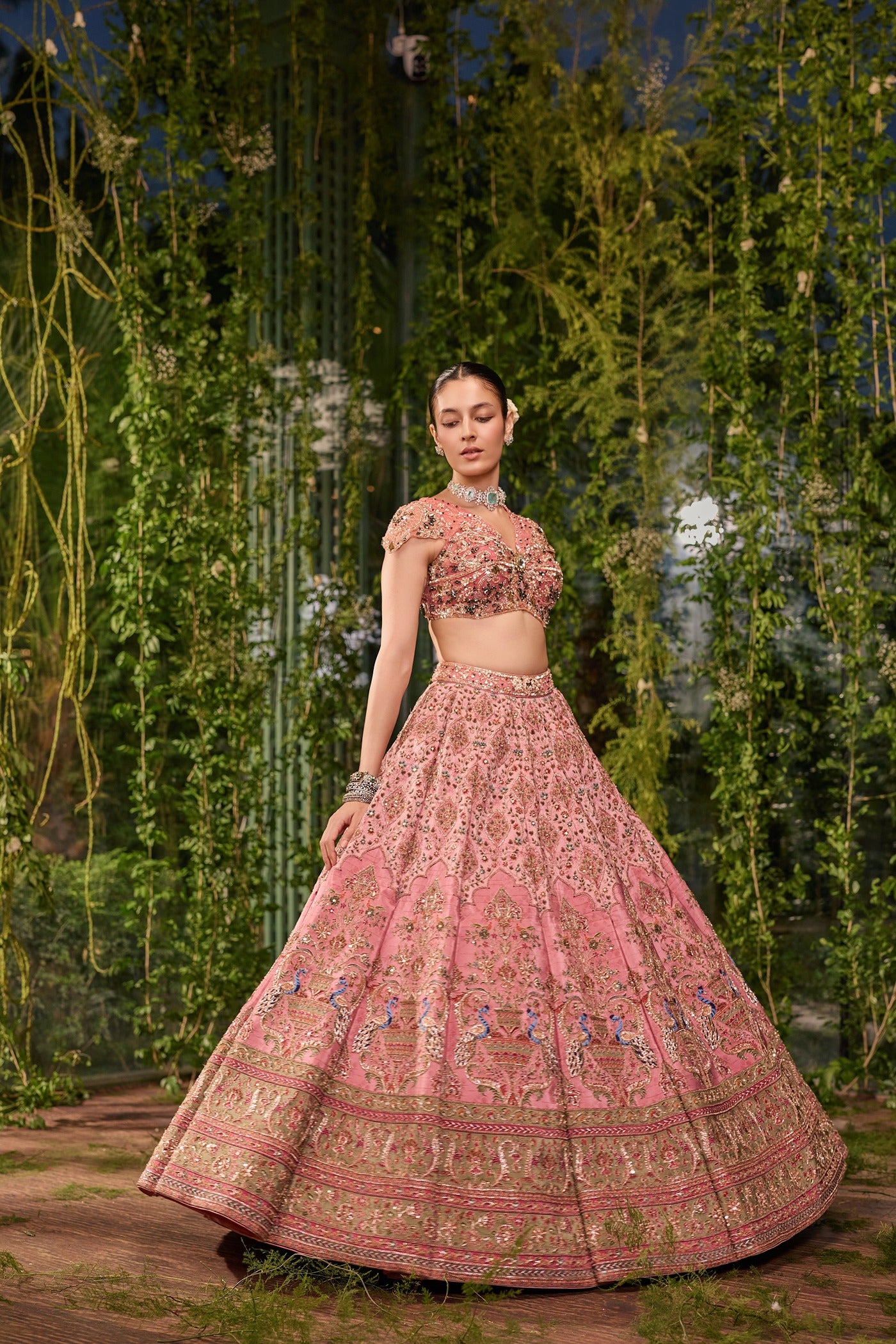 Mayurvan- The Enchanted Garden Lehenga