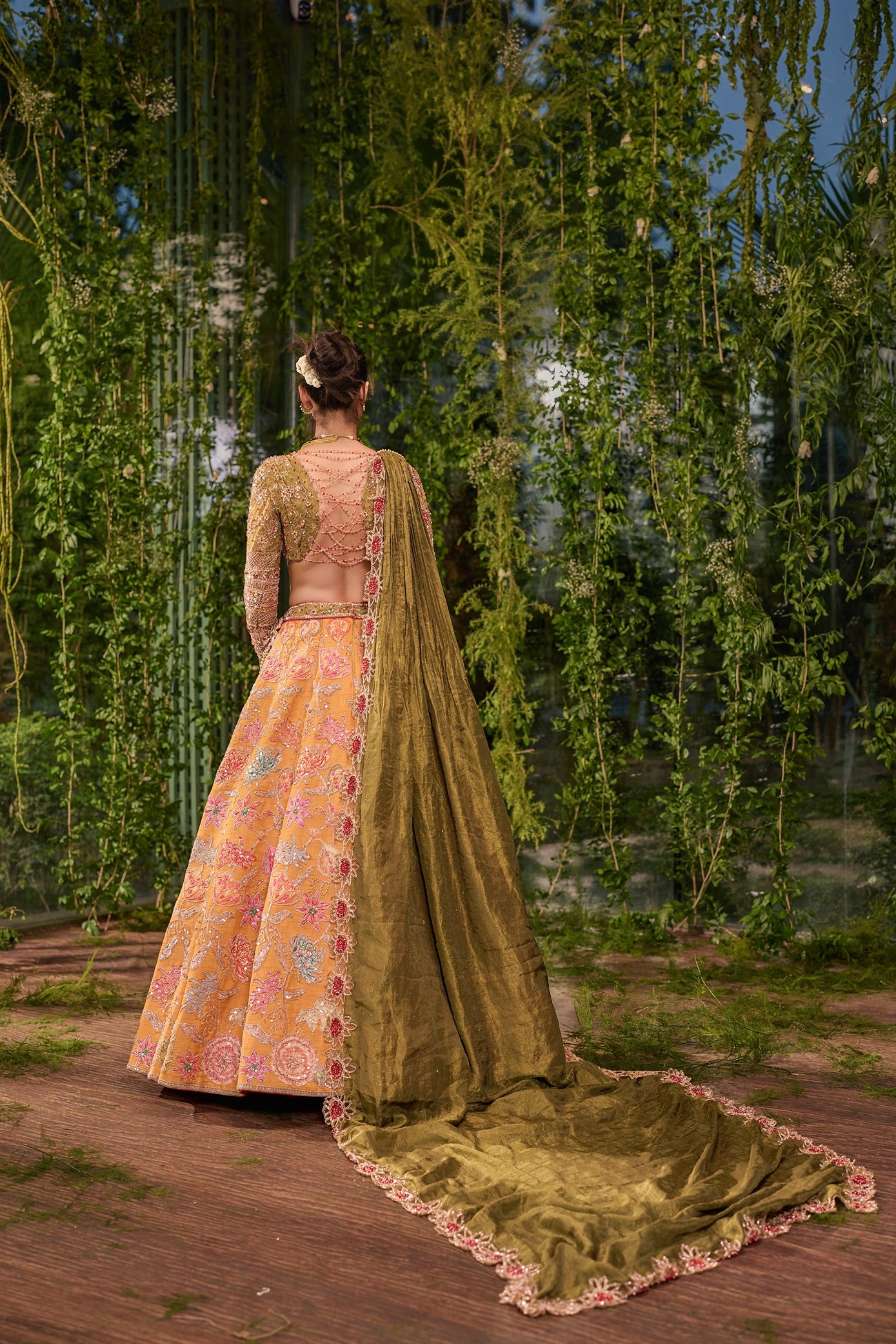 Pushp Raga- The Pearls Trail Lehenga