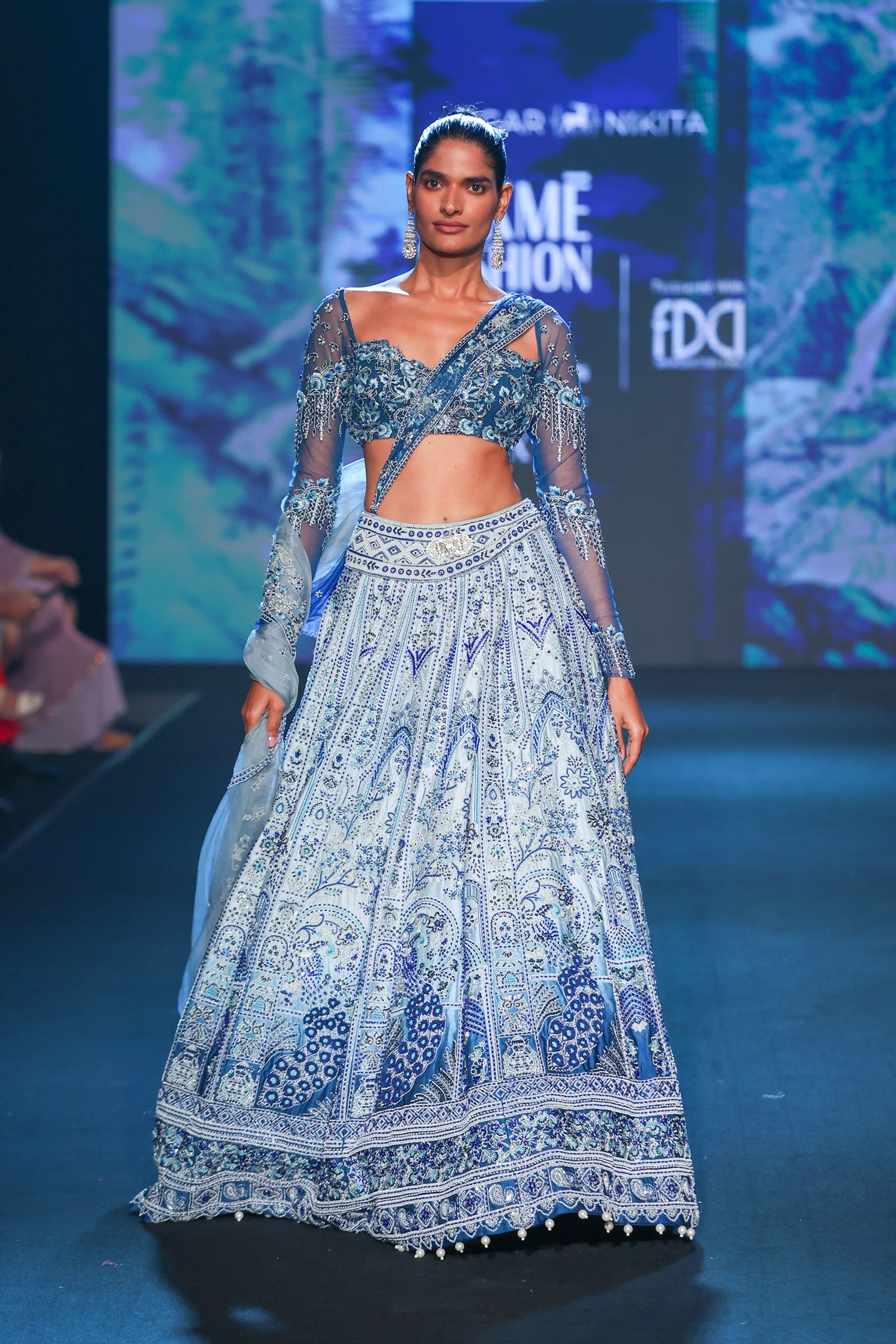 Peacock Ombre Lehenga Set