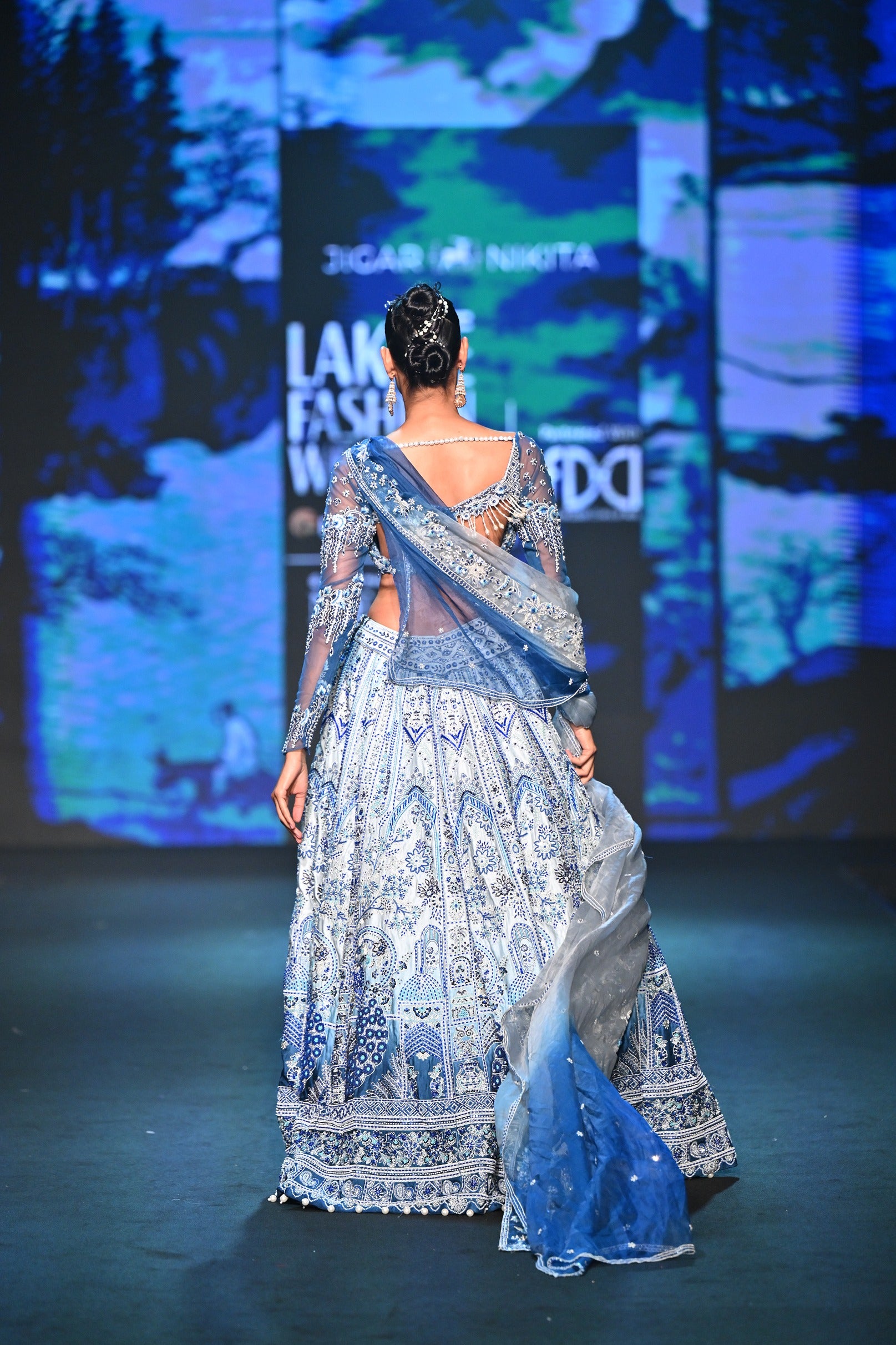 Peacock Ombre Lehenga Set