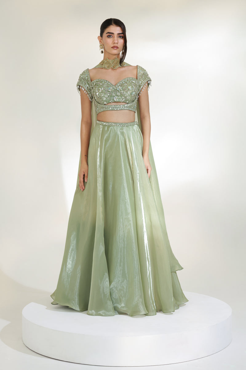 SAGE LUXE LEHENGA SET