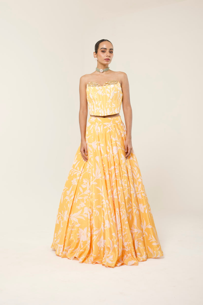 GOLDEN HOUR CORSET LEHENGA SET