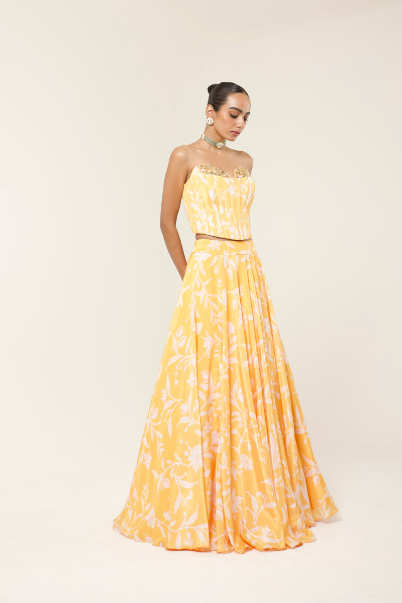 GOLDEN HOUR CORSET LEHENGA SET