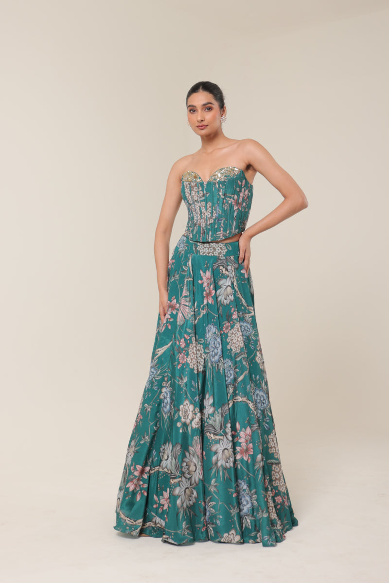 WILDFLOWER CORSET LEHENGA SET