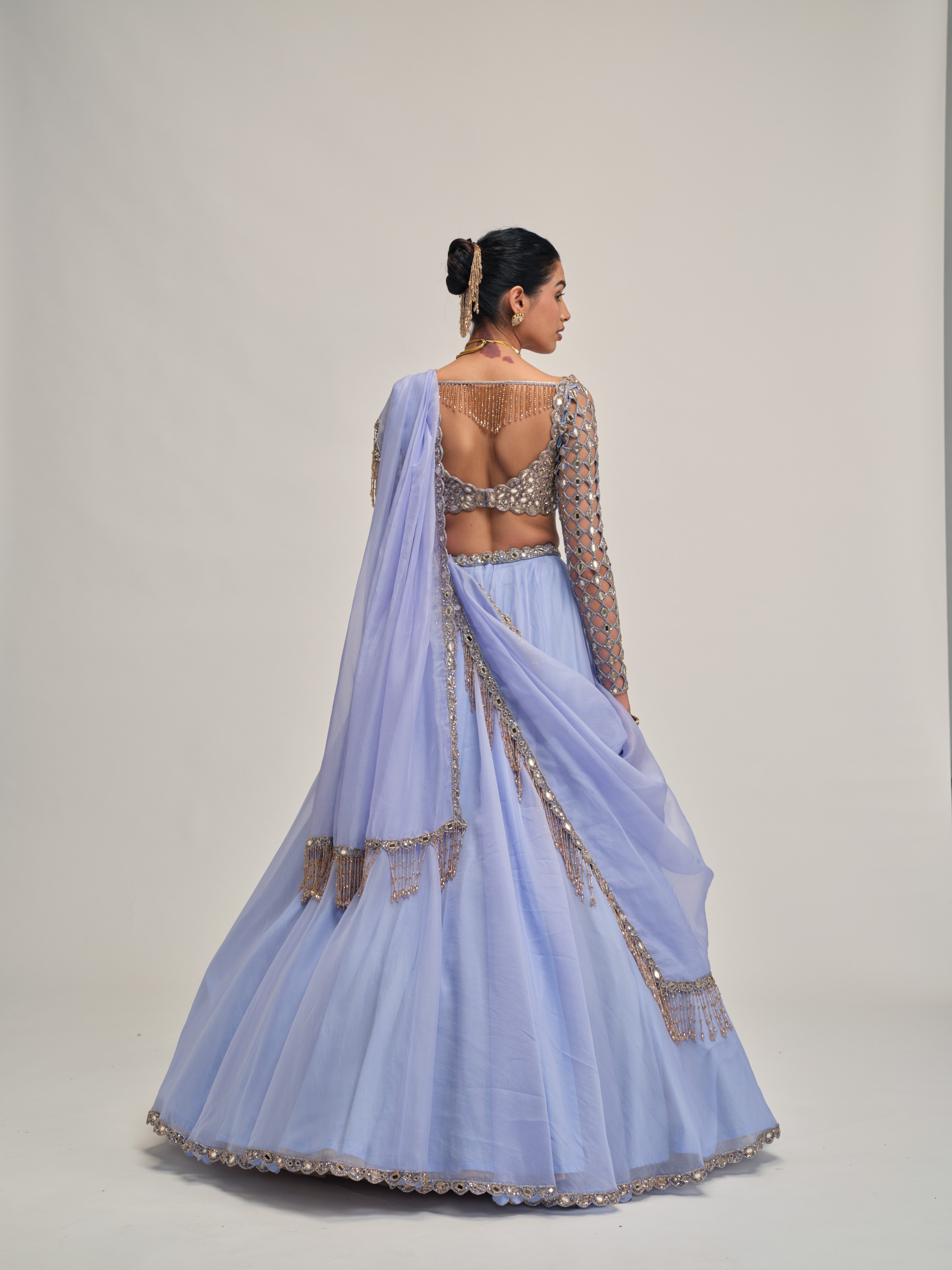Dew Blue Lehenga Set