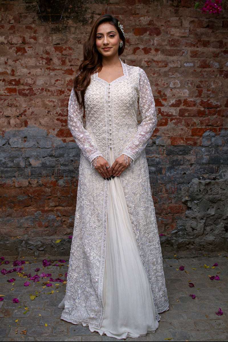 Anarkali Gown With Long Jacket – AGASHE