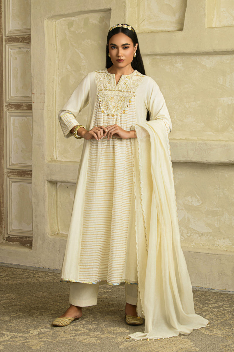 Aarzoo Anarkali Set - Chandrika Ivory