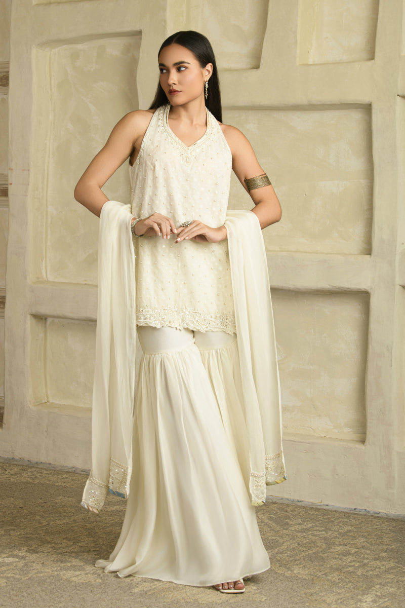 Ishqiya Tunic Set - Chandrika Ivory