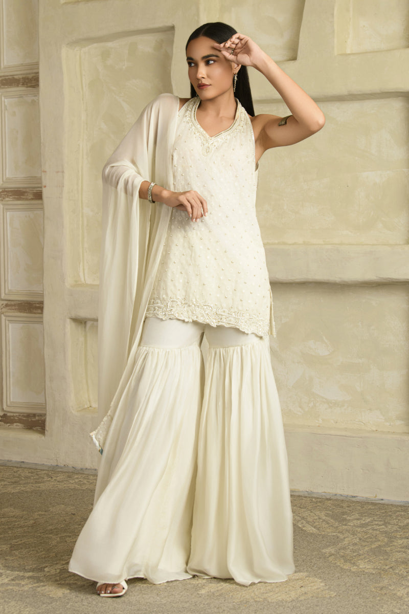 Ishqiya Tunic Set - Chandrika Ivory