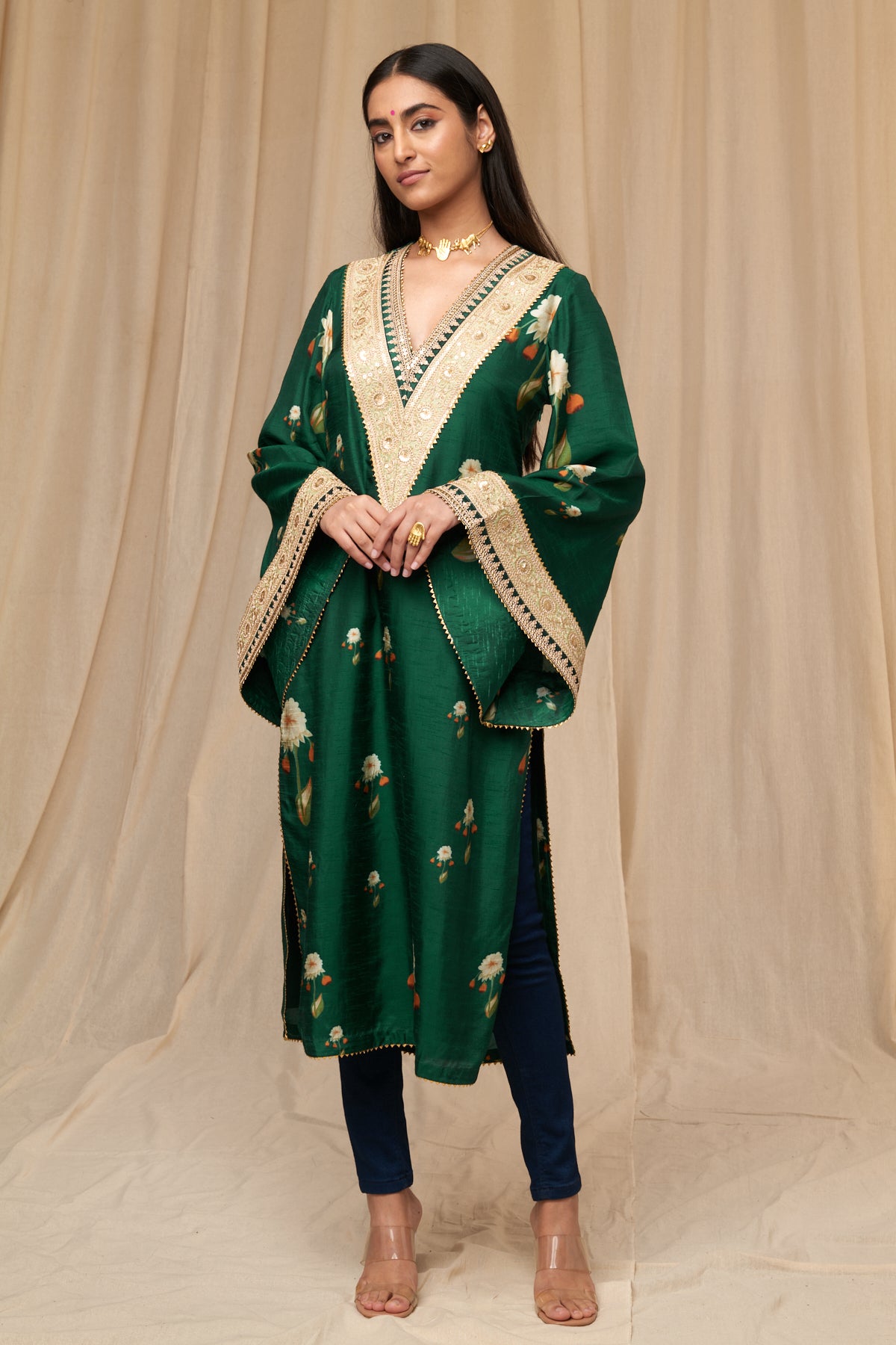 Bottle Green Buttercup Kurta