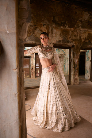 Aisha Blouse & Lehenga Set- front view