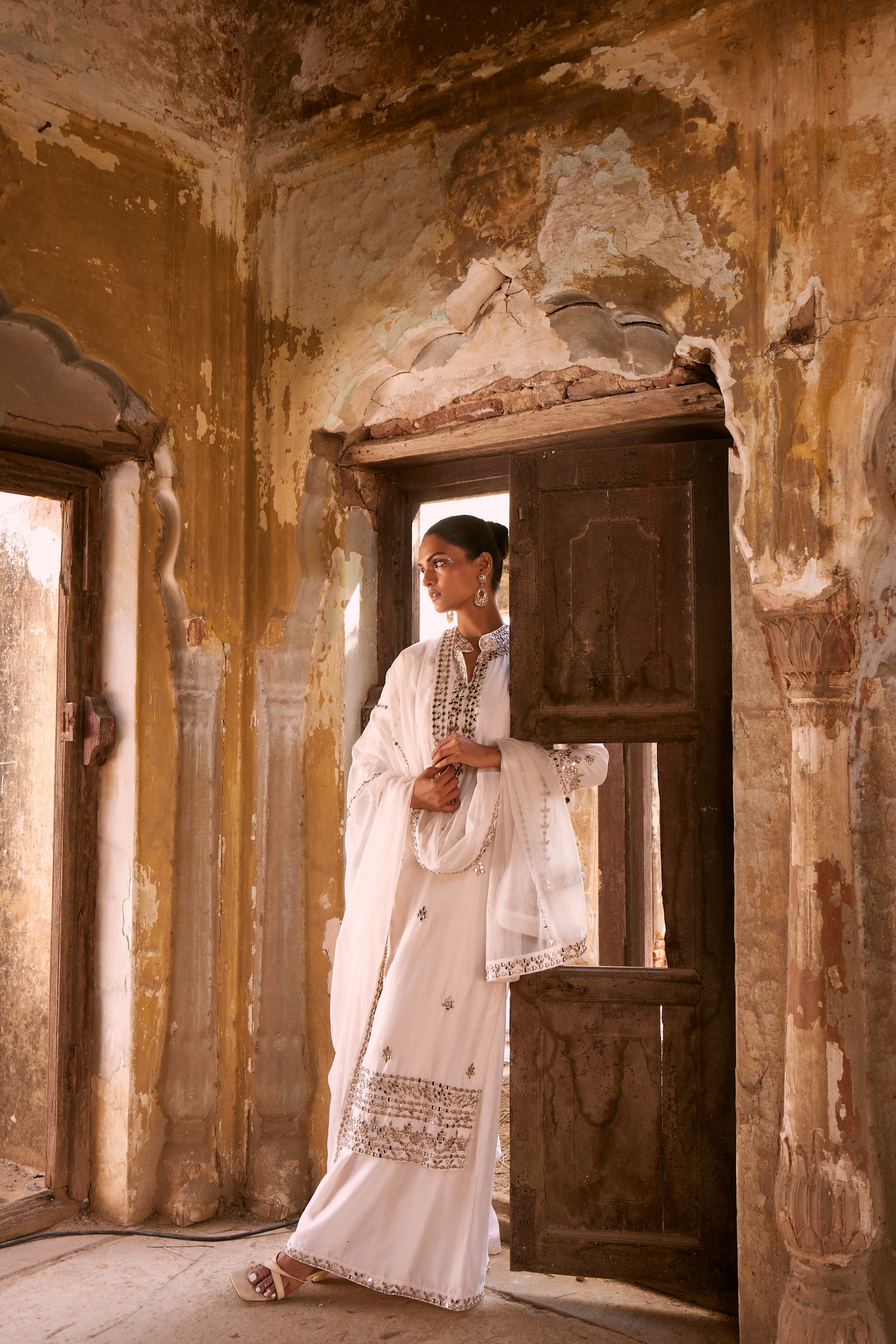 Ivory straight suit