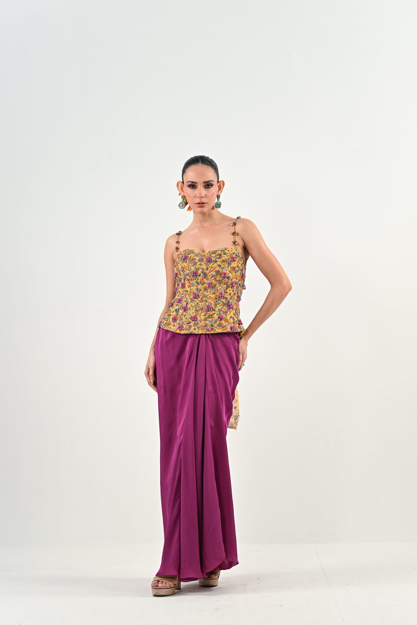 M CORSET DHOTI SET