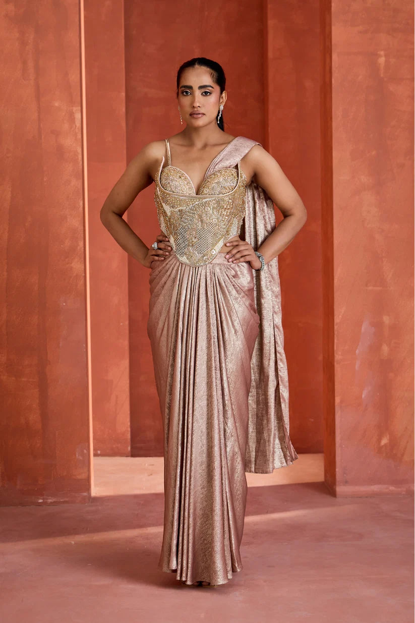 Drape Skirt With Corset