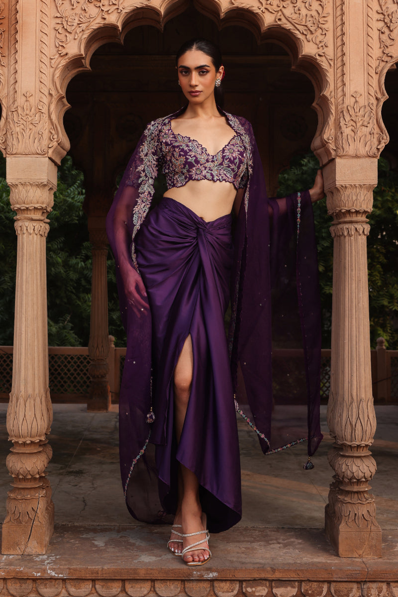 Gul purple cape set