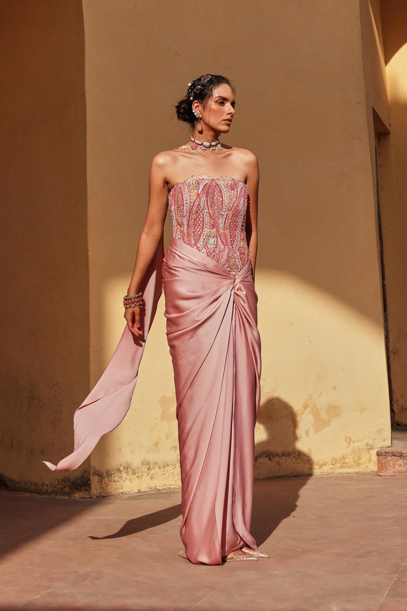 Clara Long Corset Drape Set
