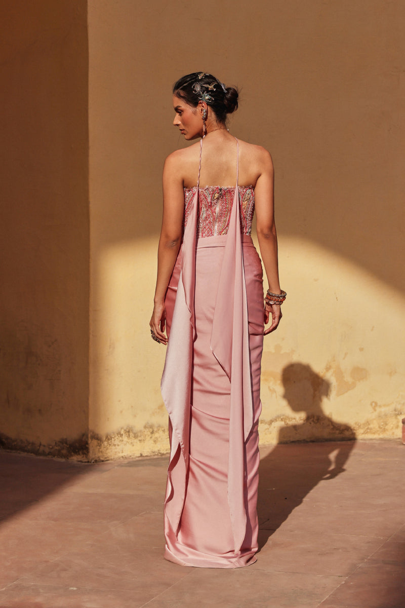 Clara Long Corset Drape Set