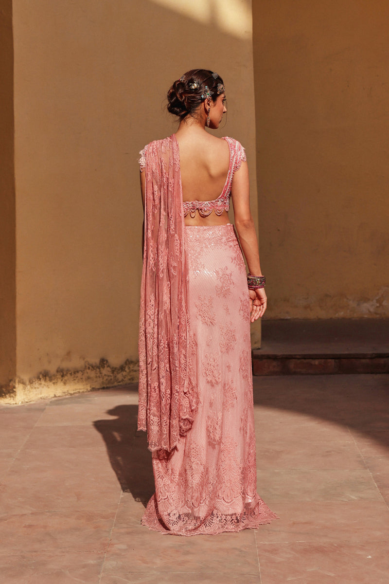 Arabella drape chantelle saree
