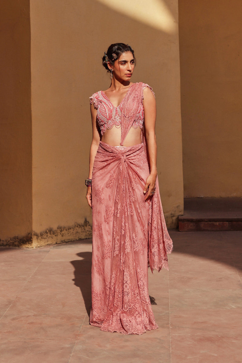 Arabella drape chantelle saree