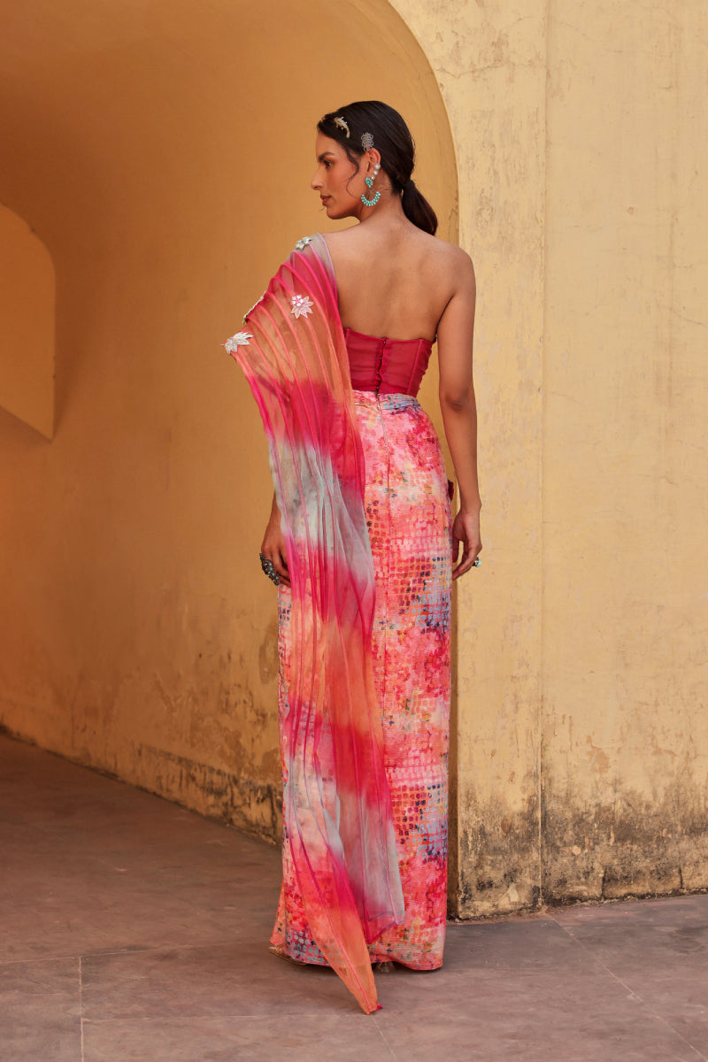 Petunia dhoti drape set