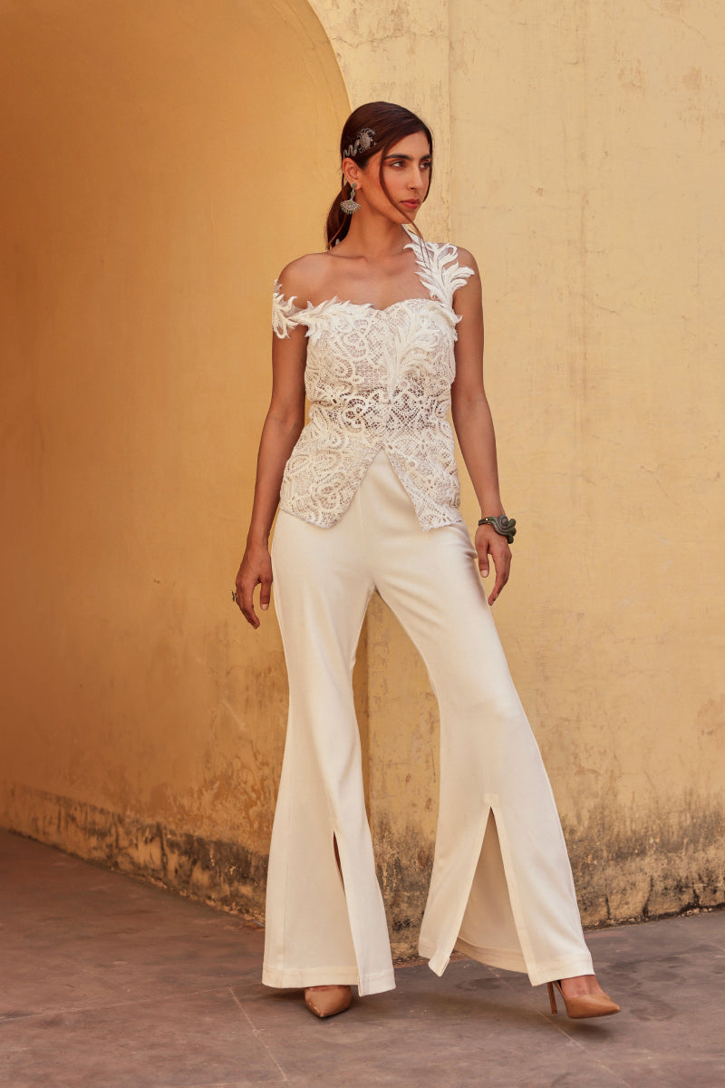 Iris slit pants cord set