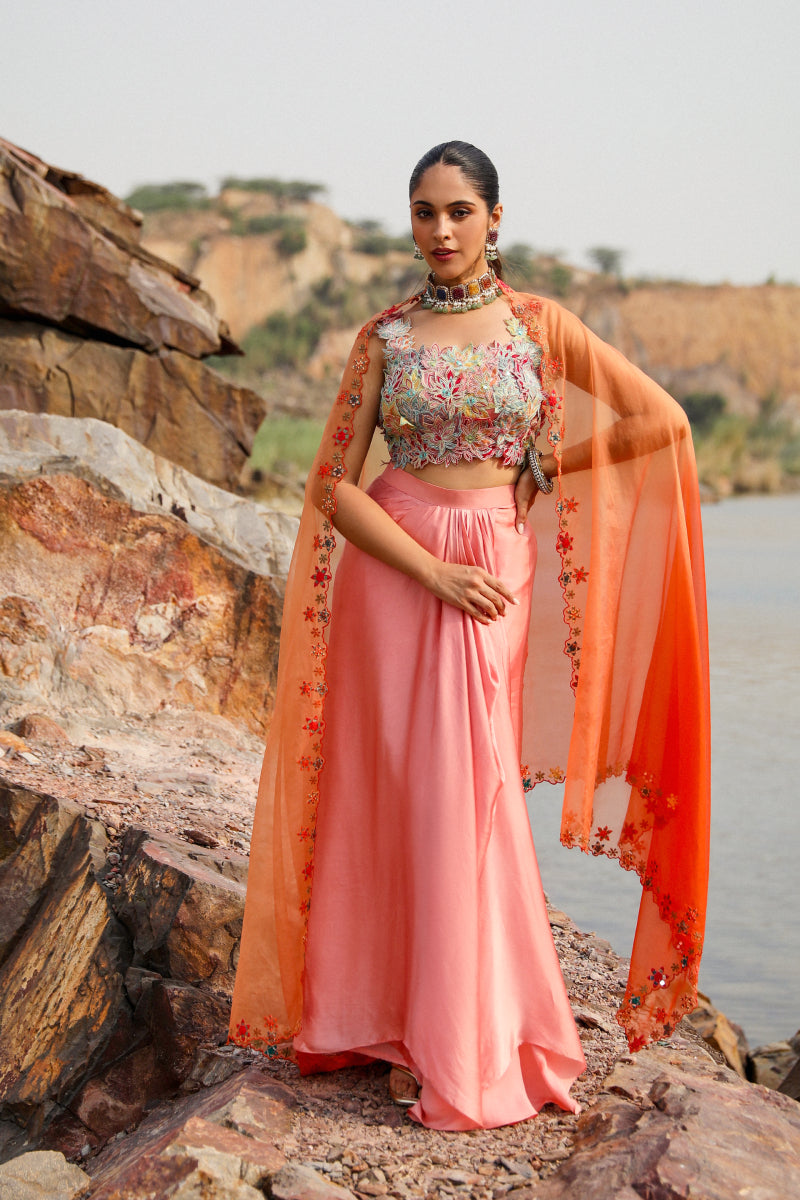 Bloom Dhoti Set