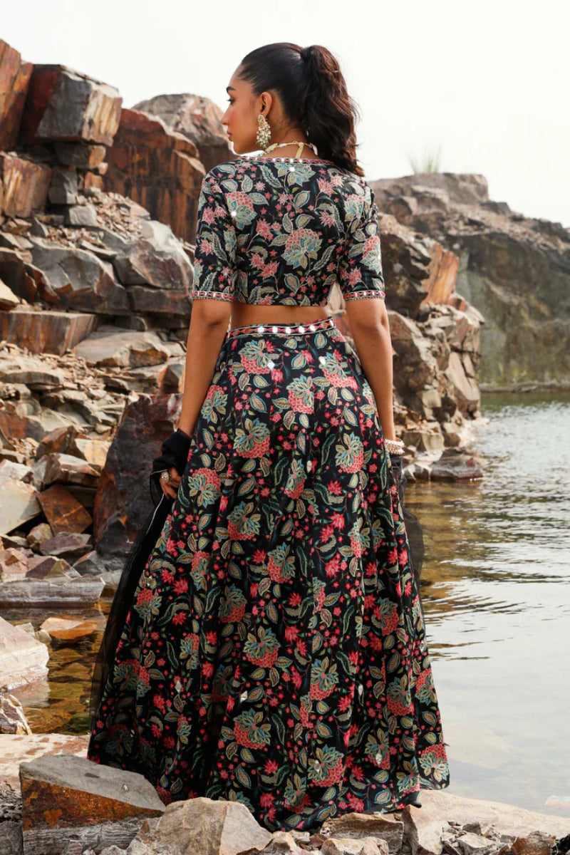 Antara Black Lehenga Set
