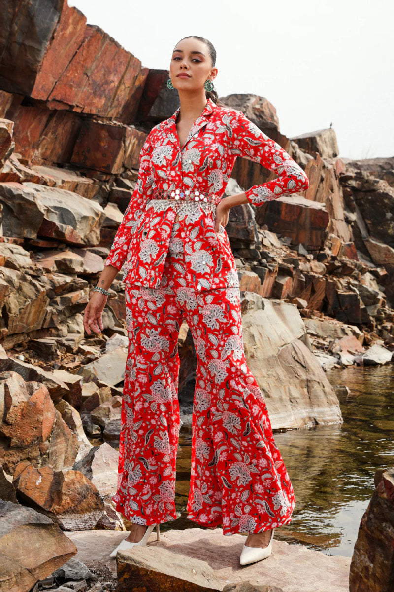Antara Red Co-Ord Set