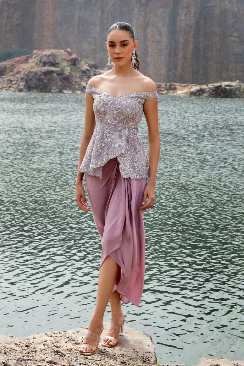 Orchid Dhoti Set