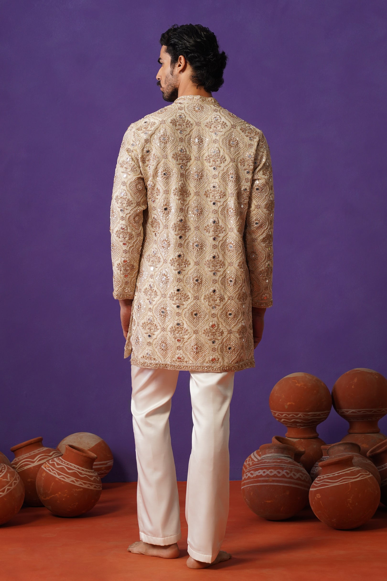 ALANKAR GOLDEN SHORT KURTA SET