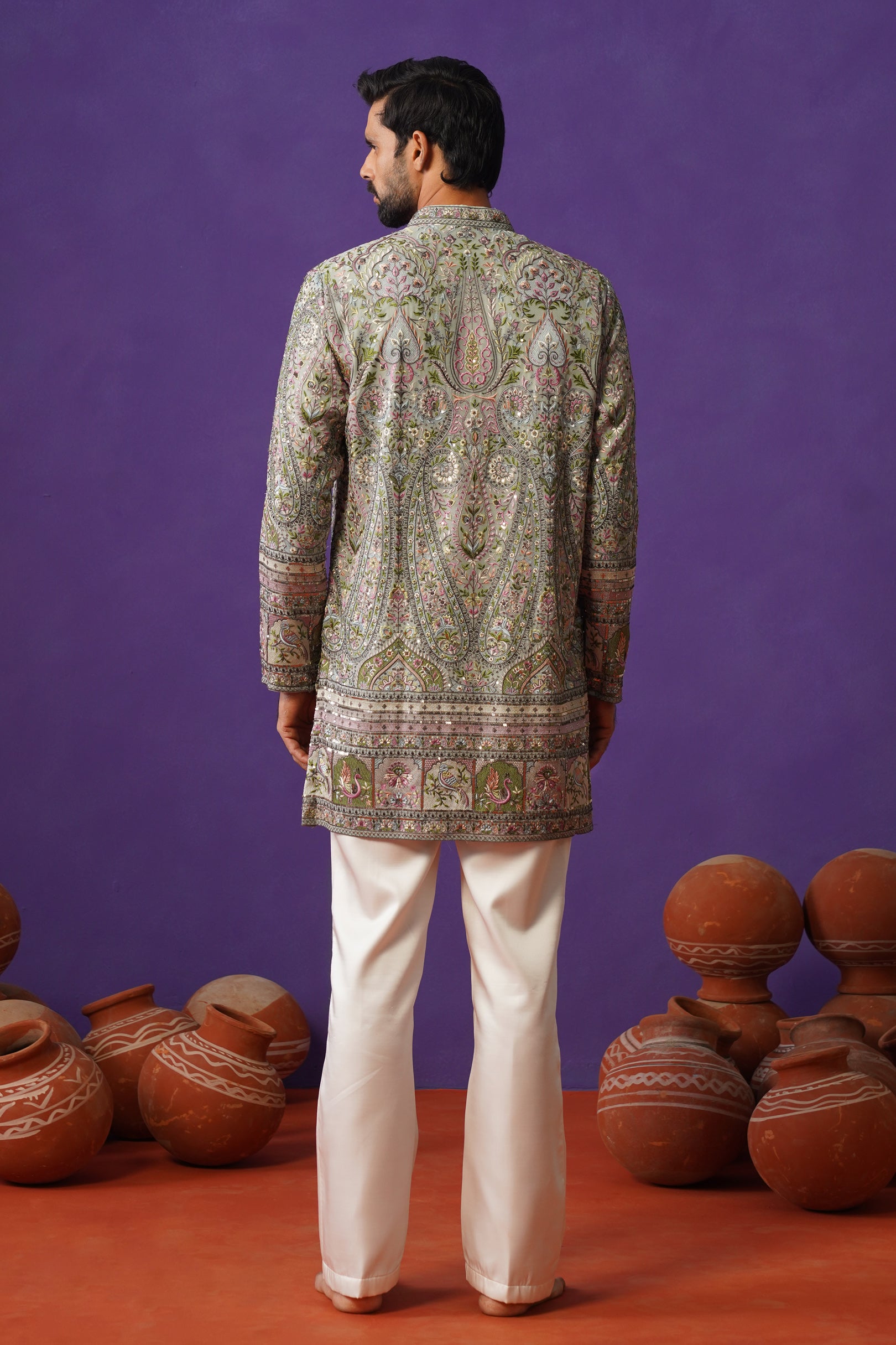 GULMARG GREEN SHORT KURTA SET